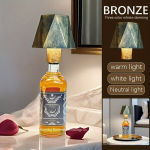 Romantiline Geomeetriline Pudelilamp, Puudutatav USB Night Lamp., Bronza