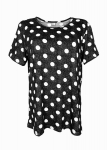 Naiste T-s&auml;rk, must, XXXL/XXXXL