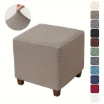 1TK Veniv Ottomani Kate Jacquard Elastne Jalatoe Kate Tolmu eest Pehme Kattega, chaki