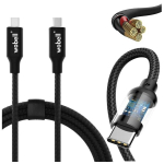 Nailonist laadimiskaabel, USB-C/USB-C