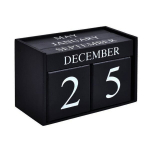 3D Vintage puidust kalender must