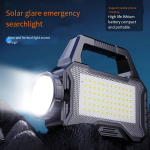 P&auml;ikesepatareiga LED-latern taskulamp prožektoriga, 6 valgustusrežiimi, USB-laetav.