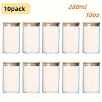 klaaspurgid, 280 ml, 10 vnt/280ml/10oz stiklinis sandarus stiklainis