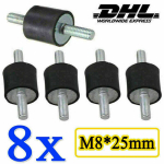 Autotarvikud, 8x kummipuhver M5/M6/M8 - Schwingungsd&auml;mpfer, Silentblock vibratsiooni summutamiseks