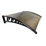 Varikatus ukse kohal Metal-gum, 120x80 cm, must