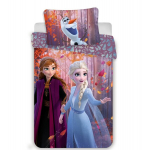 Voodipesukomplekt Frozen II Sisters Purple 140 x 200 cm + padjap&uuml;&uuml;r 70 x 90 cm