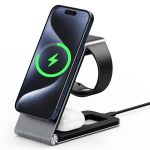 Duzzona W22 3-in-1 MagSafe Traadita Laadija Kokkupandav Alus Nutitelefonile / Nutikellale / TWS K&otilde;rvaklapid Airpods