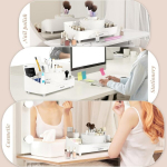 KOSEYA Makeup Organizer Cream White 360 kraadi p&ouml;&ouml;ratav