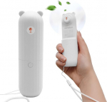 Senelux k&auml;eshoitav Teddy Bear ventilaator 2500mAh USB kaasaskantav valge