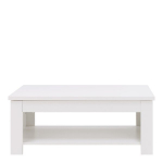 Reguleeritav diivanilaud Rondo, valge/valge k&otilde;rgl&auml;ige