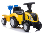 Haagisega laste traktor New Holland, kollane