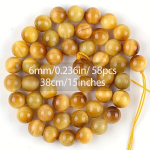 Lomuine Gold Tiger Eye Beads ehete valmistamiseks Rivex, 6mm (0,236) 58tk
