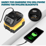 DM18M Akku-adapter, &uuml;hildub Makita 18 V 20 V Li-Ion-Akkuga, Adapter &uuml;hildub Dewalti ja Milwaukee M18 Akkudega, &uuml;hildub MAKITA BL1830 BL1850 Akkusega