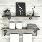 2 riiuli komplekt Kalune Design BoruRaf113, pruun/must
