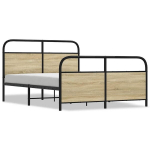 kaheinimese voodi，t&auml;iskasvanu voodi，metallist voodiraam ilma madratsita Sonoma tamm 140x190 cm CFE8843067