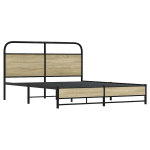 kaheinimese voodi，t&auml;iskasvanu voodi，metallist voodiraam ilma madratsita Sonoma tamm 160x200 cm CFE2550216