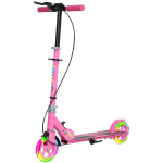 Laste roller, topeltpidurid, metallraam, jalatugi, kokkupandav, 3-8 aastat, roosa