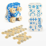 Ruumilised klotside Clixo - Designer Pack - beež-hall - 9 el.