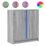 puhvetkapp，kummut，kapp LED-tulega, hall Sonoma tamm, 77x34x85 cm tehispuit CFE54351
