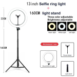 Statiiv Reguleeritav LED -r&otilde;nga valgusallikas koos statiivi YouTube'iga. - 33cm LED 160 statiivi