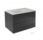 Seinale kinnitatav vannitoakapp kraanikausiga Besco Akya Classic, 76 cm, hall/valge