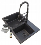 Graniit valamu Granitan Hektor k&ouml;&ouml;gisegisti spiraal sifoon komplekt