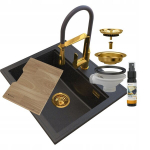 Graniit valamu Granitan Foxal kuld k&ouml;&ouml;gisegisti sifoon komplekt