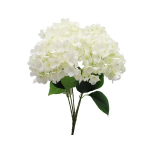 Kunstlik valge hortensia kimp, 45 cm