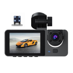 Autovideosseade 3in1 1080P 3camera Carcam Dashcam Tagumine vaade kaamera tagumise objektiivi &ouml;ise n&auml;gemisega must