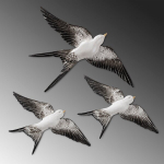 Opviq seinakaunistus Flying Swallow 2, 3 tk