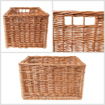 Creative Home Punutud korv | 40x30x24 cm (+/- 2 cm) | K&auml;sitsi punutud | Esemete hoidja, dokumentide, m&auml;ngude hoiustamiseks | Mugavus vannitupile