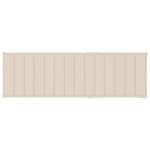 vidaXL lamamistooli padi, kreemjas, 200 x 60 x 3 cm, kangas