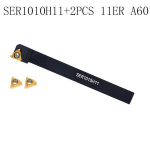 Karbiid Treipingi T&ouml;&ouml;riistakomplekt, 10mm Vars, T-soon T&ouml;&ouml;riistahoidikuga., SER1010H11+2PCS 11ER A60