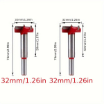2-osaline YGK8 karastatud sulamipuuride komplekt, 35 mm., 32mm medžio apdirbimo grąžtas 2vnt