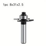 8x31mm must T-t&uuml;&uuml;pi nuga - vastupidav sulam puidut&ouml;&ouml;de frees l&otilde;ikur, piluga & 8mm vars t&auml;pseks l&otilde;ikamiseks., 1vnt 8x31x2,5
