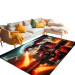 Tulelohe ja Veoauto Muster Vaip, 80 cm x 120 cm / 31,5 colio x 47,24 colio