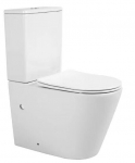 Bellamonte Premium &auml;&auml;reta kompakt-WC, vertikaalne/ horisontaalne loputus + SLIM Soft Close iste, valge