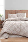 Eponj Home voodipesukomplekt Post Brown, 200x220 cm, 4-osaline