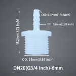 5tk Plastikust Meeste Keere Vooliku &Uuml;hendus G1/2 G3/4 Toll Pagood&uuml;hendus Veepumba Seade., G3/4&ndash;6 mm (1/4 colio)
