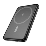 Akupank 5000mAh Akupank 20W, Magsafe, Juhtmevaba 15W: Hoco J140a - 1xUSB-C, QuickCharge kuni 20W - Must