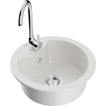 &Uuml;hekordne graniidist valamu Mexen Diego k&ouml;&ouml;gisegistiga Telma, Valge - 6512-20-670200-00