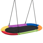 Costway ovaalne pesa kiikplaadi kiik 100-180cm reguleeritava k&otilde;rgusega k&ouml;iega sise- ja v&auml;listingimustesse 150 x 80 cm v&auml;rviline