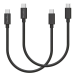 Partii 2 Kaablid 20cm USB-C USB-C Must Samsung Galaxy A05 / A05S / A15 4G / A15 5G / A25 5G / A35 5G / A55 5G Phonillico&reg;