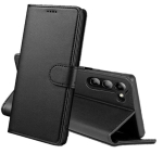 Samsung Galaxy S24 PLUS Kott - Must Portfell Magnetiline Klapp Rikked Kaardid Phonillico&reg;
