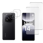 Kaitseklaas Xiaomi Redmi Note 14 PRO PLUS 5G jaoks ja kaamera kaitse [Komplekt 2] Phonillico&reg; kaitsekile