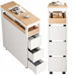 Kapi ratastel Paberikapp Vannitoa sahtli riiul Skandinaavia stiilis valge