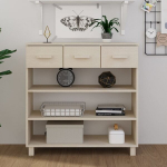 vidaXL konsoollaud, meepruun, 90 x 35 x 90 cm, m&auml;nnipuit