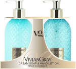 Vedel kreem-seep ja k&auml;tekreem Vivian Gray Gemstone Jasmine & Patchouli, 2 x 300 ml