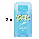 Naiste pliiatsiga higistamisvastane aine SECRET Delicate 40ml x 2 tk. pakett