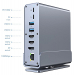 Adapter - Gembird A-CF-COMBO15-01 USB Type-C 15-in-1 keskjaam, hall, Must